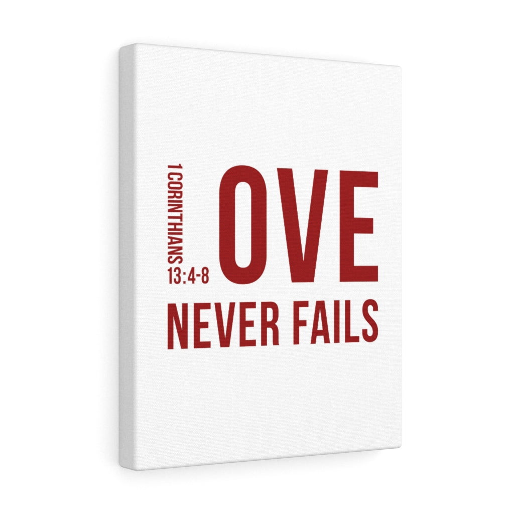 Scripture Walls Love Never Fails 1 Corinthians 13:4-8 Bible Verse Canvas Christian Wall Art Ready to Hang Unframed-Express Your Love Gifts