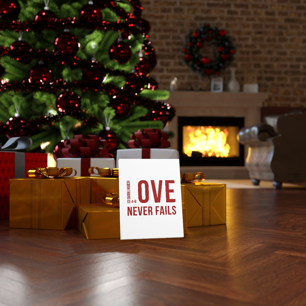 Scripture Walls Love Never Fails 1 Corinthians 13:4-8 Bible Verse Canvas Christian Wall Art Ready to Hang Unframed-Express Your Love Gifts