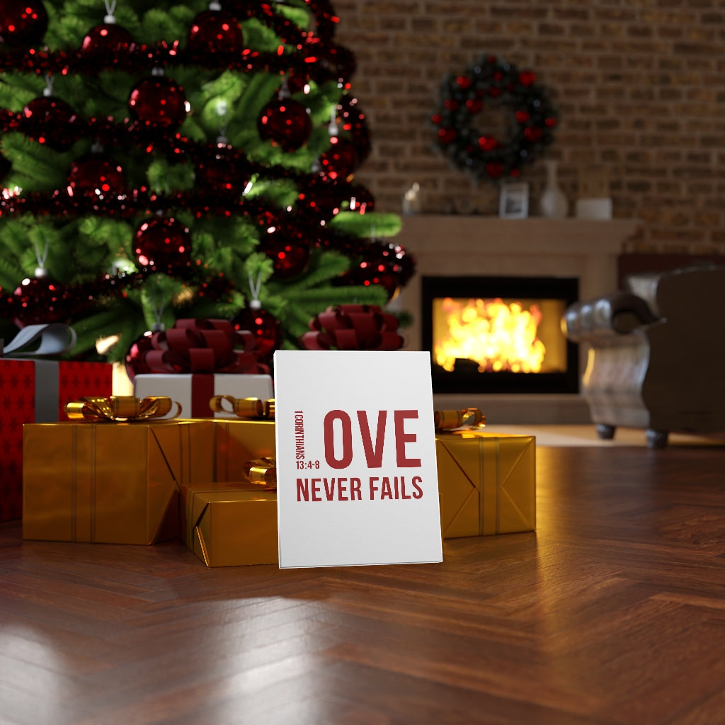 Scripture Walls Love Never Fails 1 Corinthians 13:4-8 Bible Verse Canvas Christian Wall Art Ready to Hang Unframed-Express Your Love Gifts