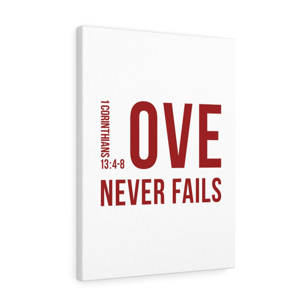 Scripture Walls Love Never Fails 1 Corinthians 13:4-8 Bible Verse Canvas Christian Wall Art Ready to Hang Unframed-Express Your Love Gifts