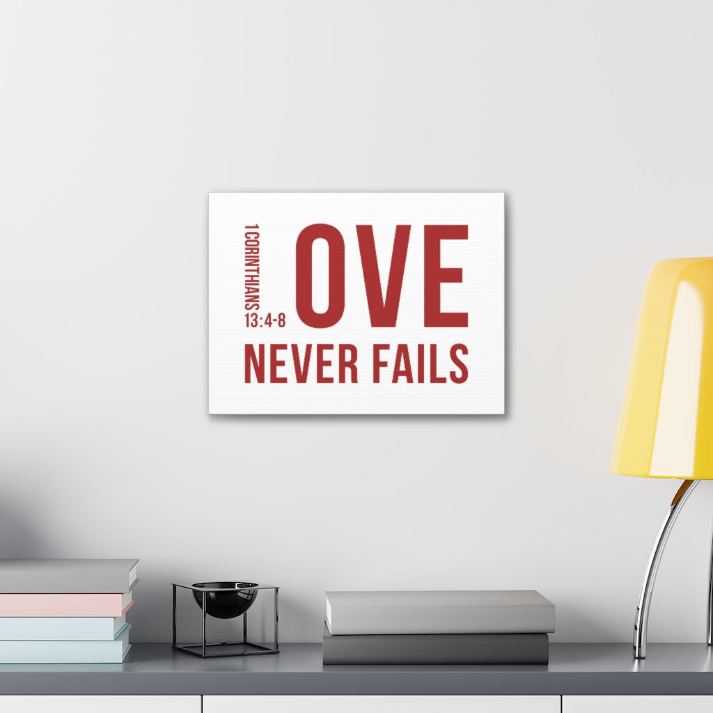 Scripture Walls Love Never Fails 1 Corinthians 13:4-8 Christian Wall Art Bible Verse Print Ready To Hang Unframed-Express Your Love Gifts