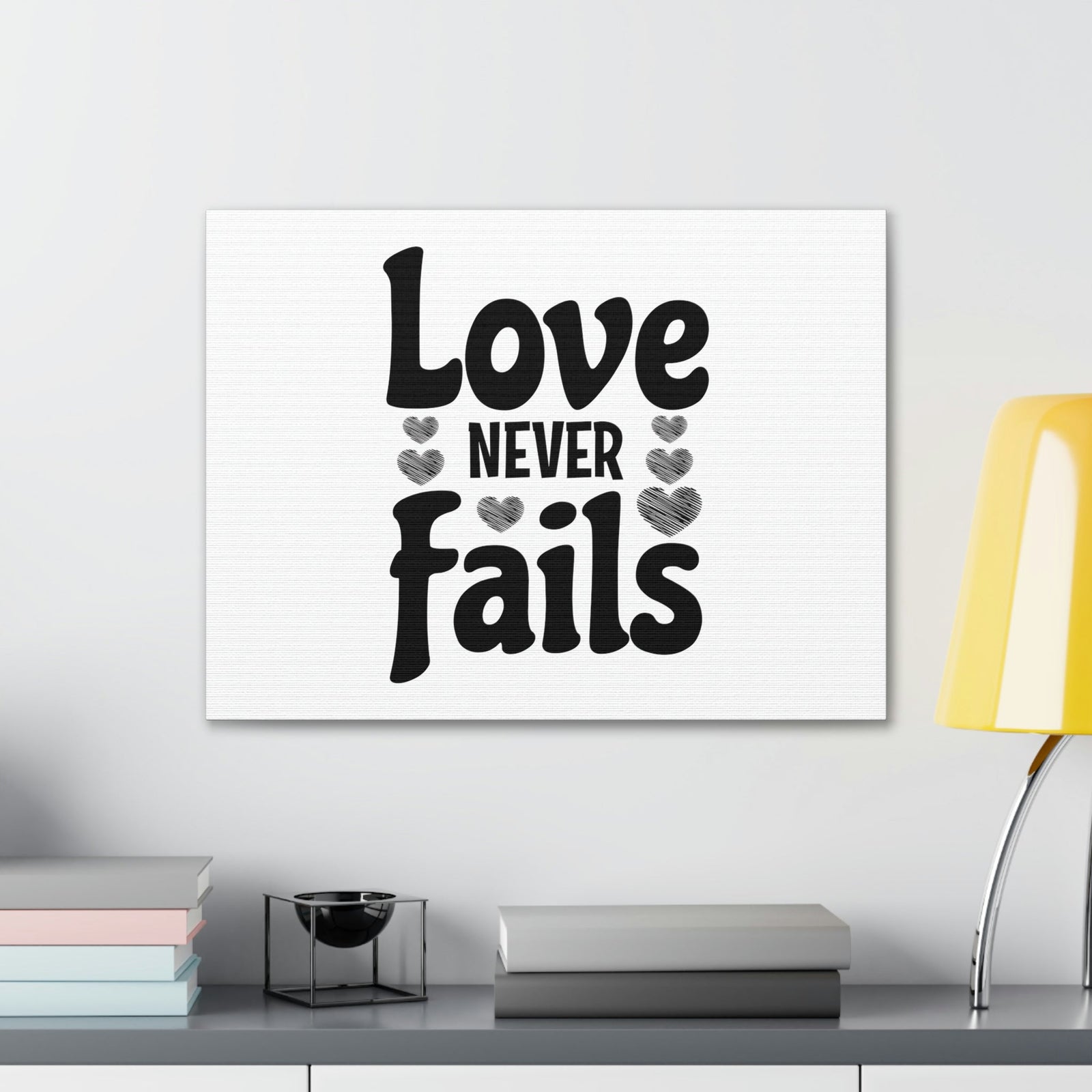 Scripture Walls Love Never Fails 1 Corinthians 13:8 Christian Wall Art Bible Verse Print Ready to Hang Unframed-Express Your Love Gifts