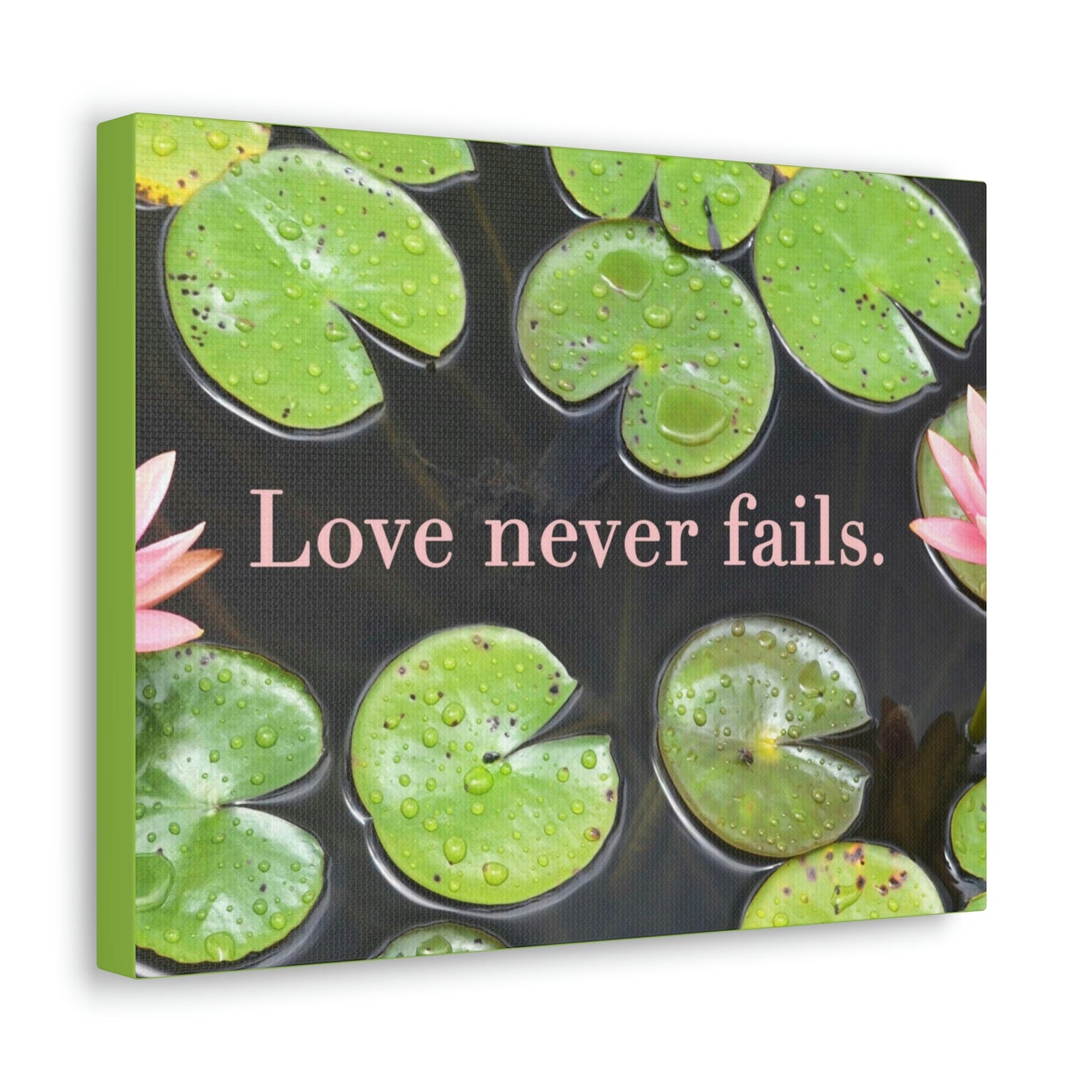 Scripture Walls Love Never Fails 1 Corinthians 13:8 Flower Christian Wall Art Bible Verse Print Ready to Hang Unframed-Express Your Love Gifts