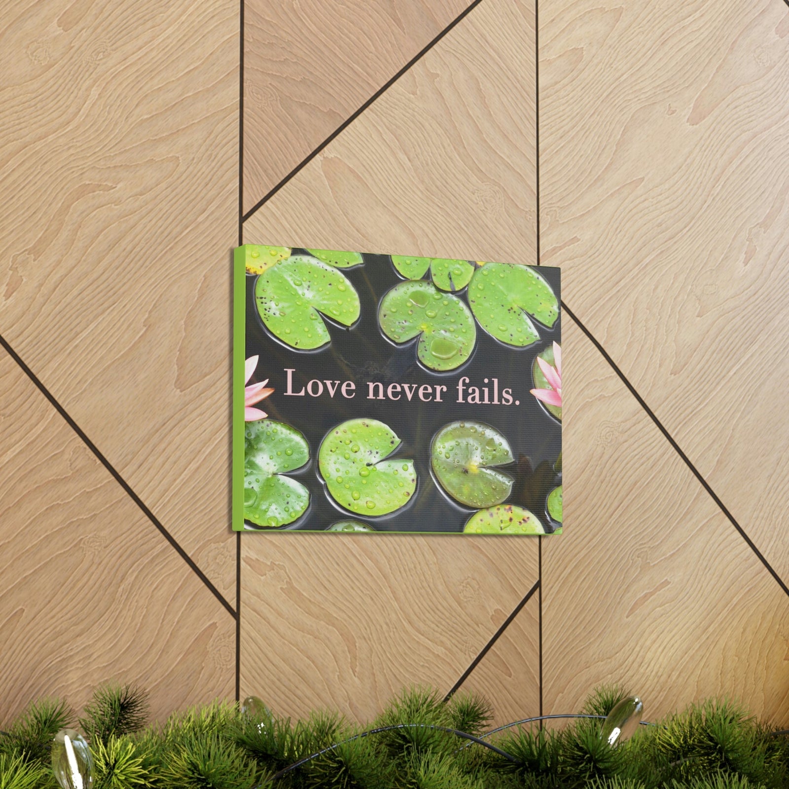 Scripture Walls Love Never Fails 1 Corinthians 13:8 Flower Christian Wall Art Bible Verse Print Ready to Hang Unframed-Express Your Love Gifts