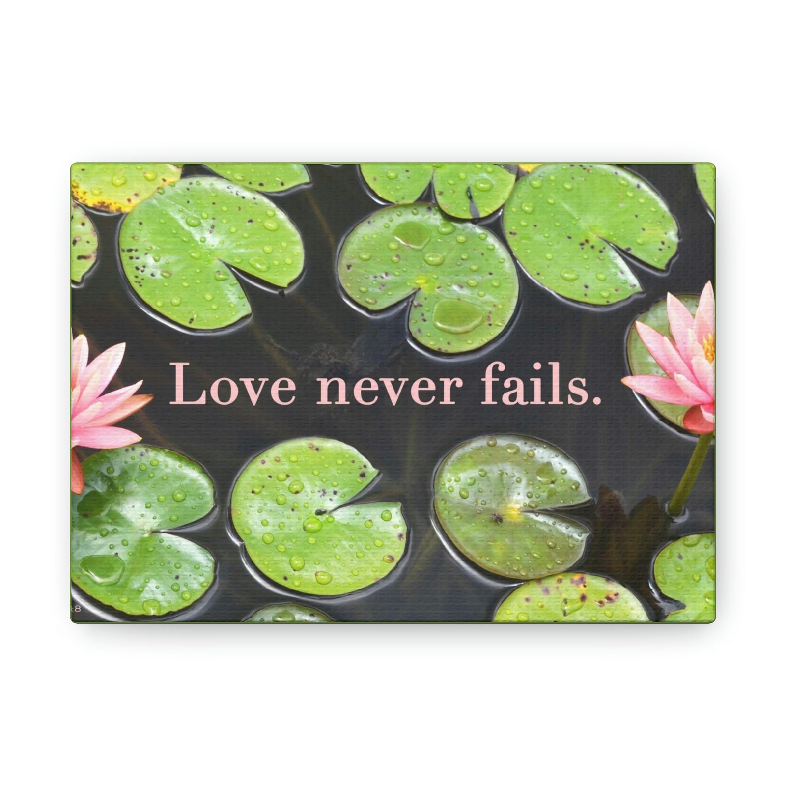 Scripture Walls Love Never Fails 1 Corinthians 13:8 Flower Christian Wall Art Bible Verse Print Ready to Hang Unframed-Express Your Love Gifts