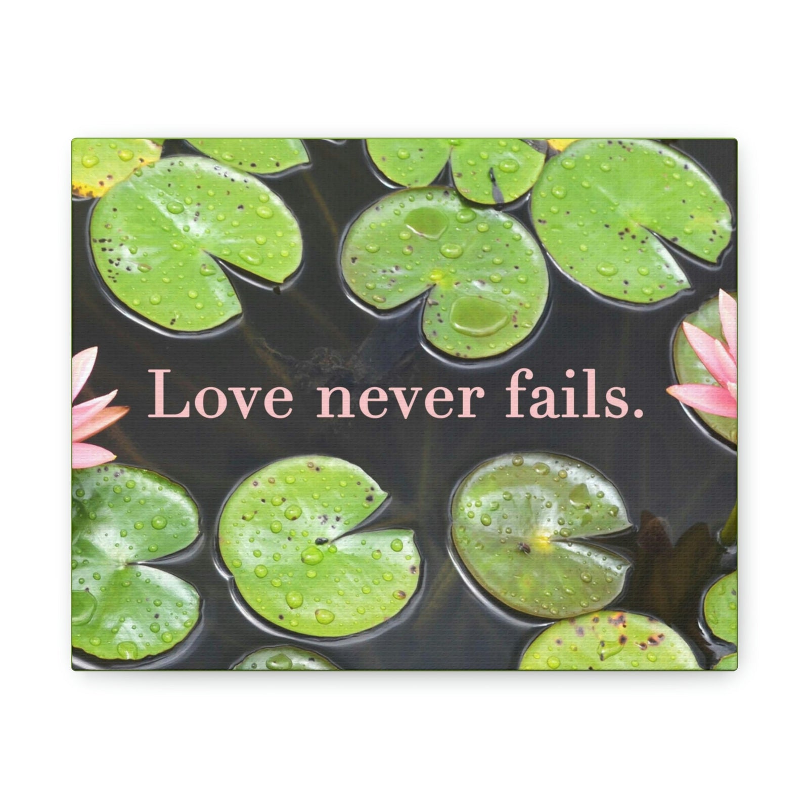 Scripture Walls Love Never Fails 1 Corinthians 13:8 Flower Christian Wall Art Bible Verse Print Ready to Hang Unframed-Express Your Love Gifts