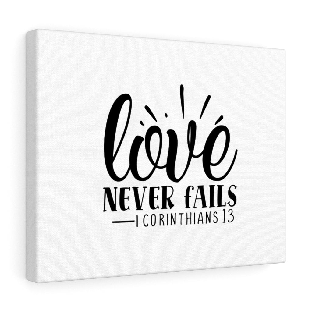 Scripture Walls Love Never Fails 1 Corinthians 13 Bible Verse Canvas Christian Wall Art Ready to Hang Unframed-Express Your Love Gifts