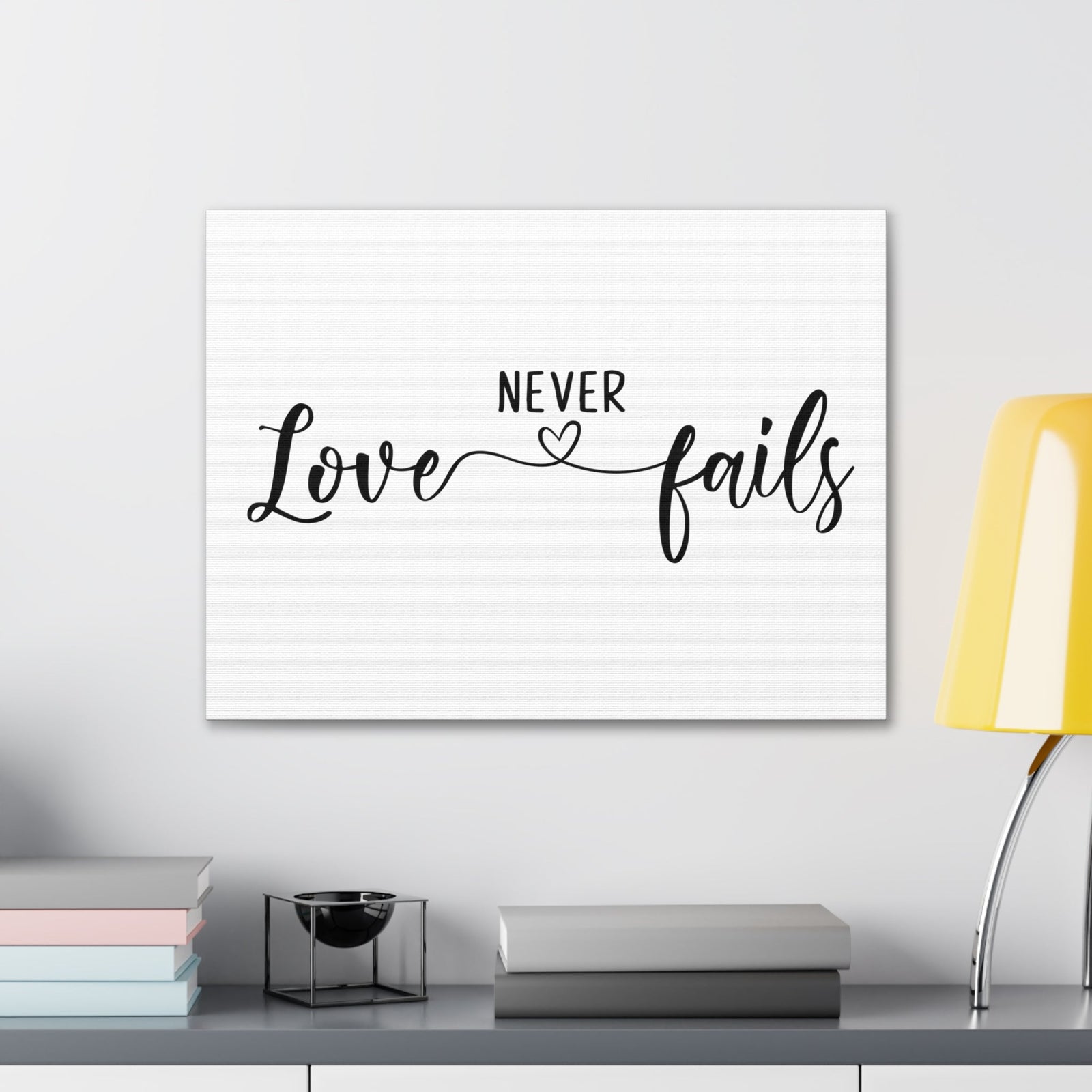 Scripture Walls Love Never Fails 1 John 4:18 Christian Wall Art Print Ready to Hang Unframed-Express Your Love Gifts