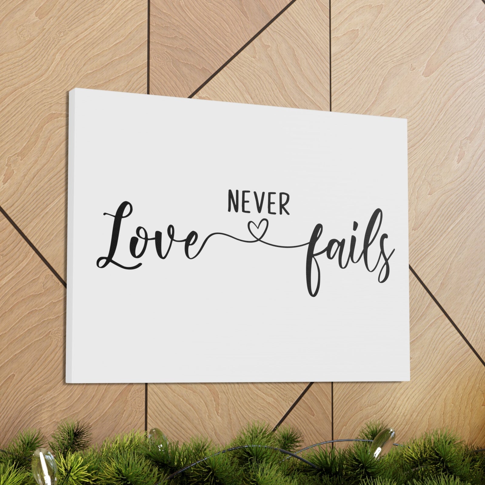 Scripture Walls Love Never Fails 1 John 4:18 Christian Wall Art Print Ready to Hang Unframed-Express Your Love Gifts