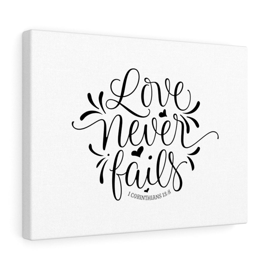 Scripture Walls Love Never Fails Leaves 1 Corinthians 13:8 Bible Verse Canvas Christian Wall Art Ready to Hang Unframed-Express Your Love Gifts