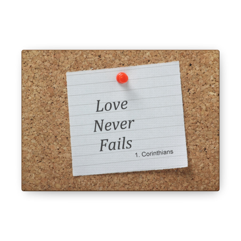 Scripture Walls Love Never Fails Pin 1 Corinthians Bible Verse Canvas Christian Wall Art Ready to Hang Unframed-Express Your Love Gifts