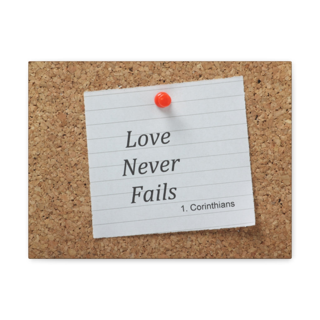 Scripture Walls Love Never Fails Pin 1 Corinthians Bible Verse Canvas Christian Wall Art Ready to Hang Unframed-Express Your Love Gifts