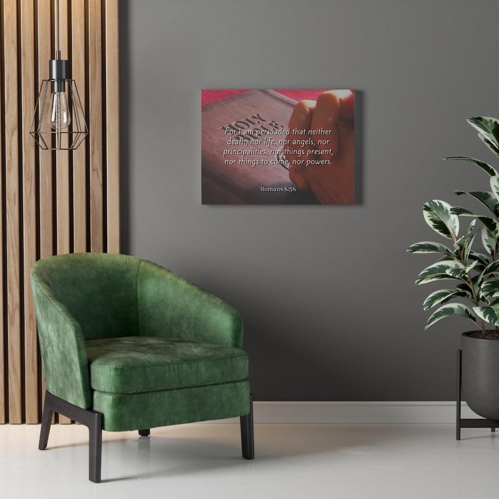 Scripture Walls Love Of God Romans 8:38 Bible Verse Canvas Christian Wall Art Ready to Hang Unframed-Express Your Love Gifts