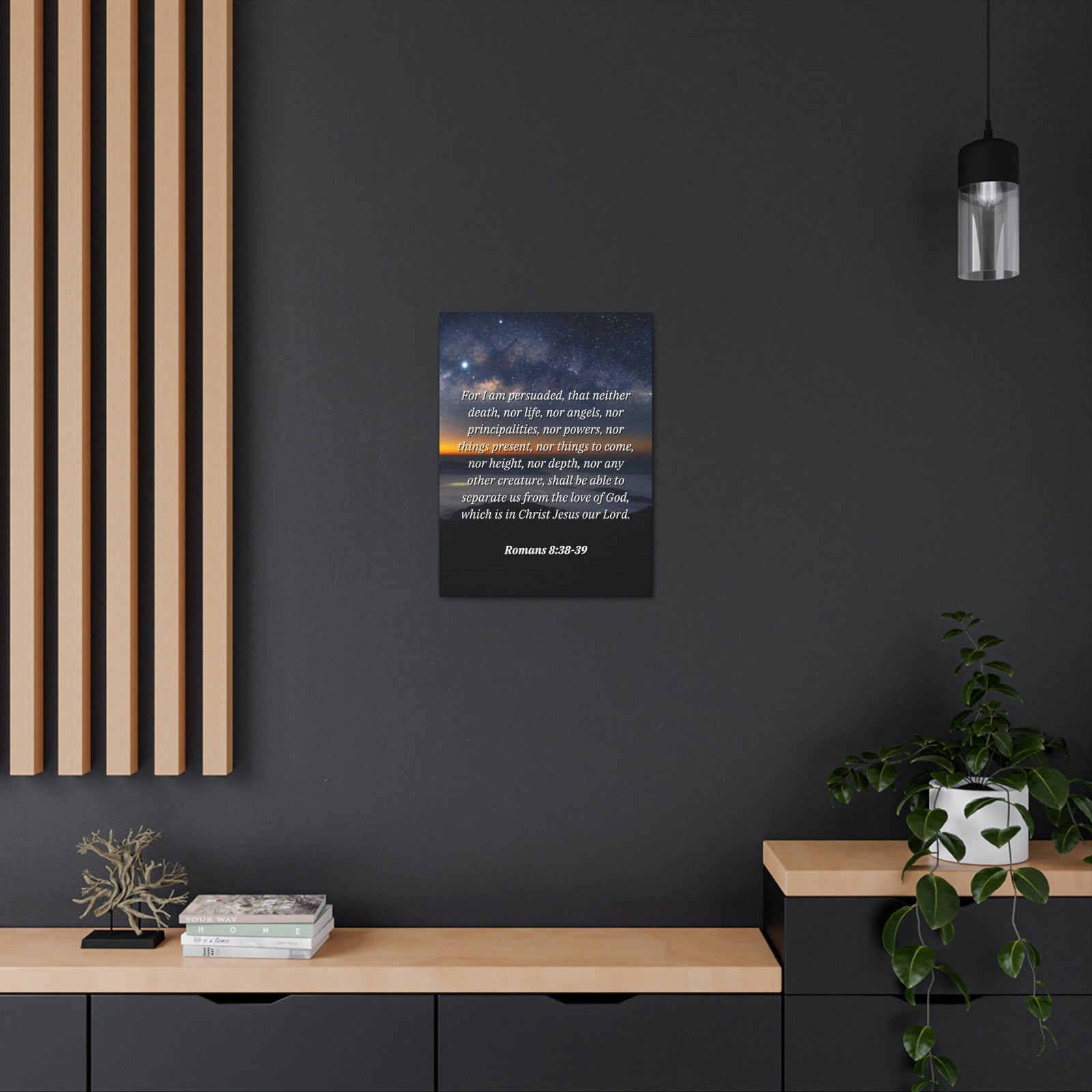 Scripture Walls Love Of God Romans 8:38 Bible Verse Canvas Christian Wall Art Ready to Hang Unframed-Express Your Love Gifts
