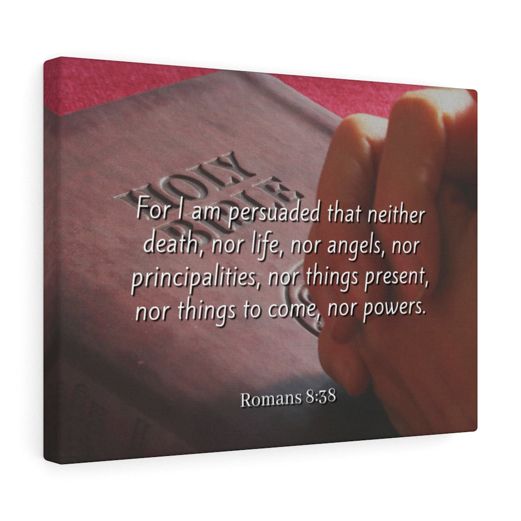 Scripture Walls Love Of God Romans 8:38 Bible Verse Canvas Christian Wall Art Ready to Hang Unframed-Express Your Love Gifts