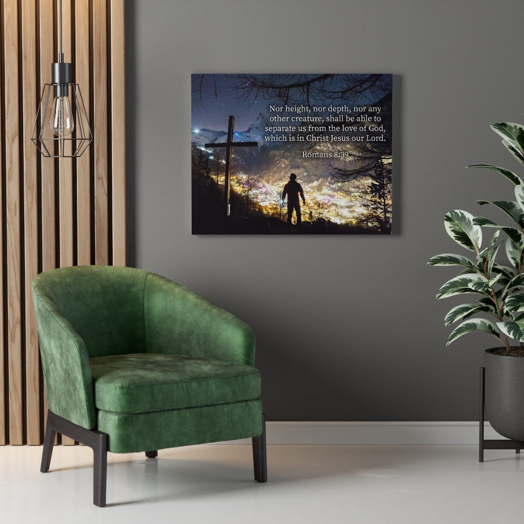 Scripture Walls Love of God Romans 8:39 Bible Verse Canvas Christian Wall Art Ready to Hang Unframed-Express Your Love Gifts