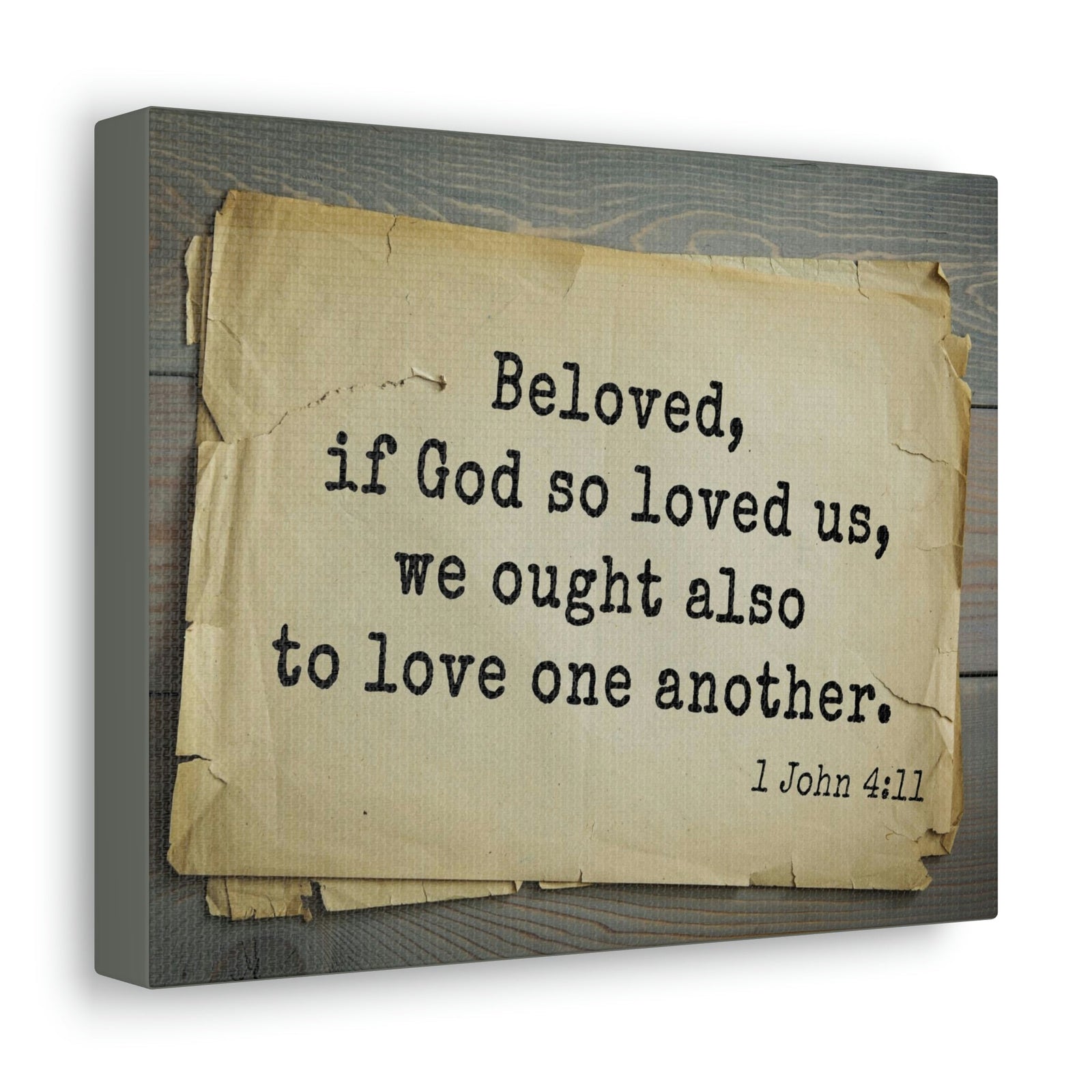 Scripture Walls Love One Another 1 John 4:11 Bible Verse Canvas Christian Wall Art Bible Verse Print Ready To Hang Unframed-Express Your Love Gifts