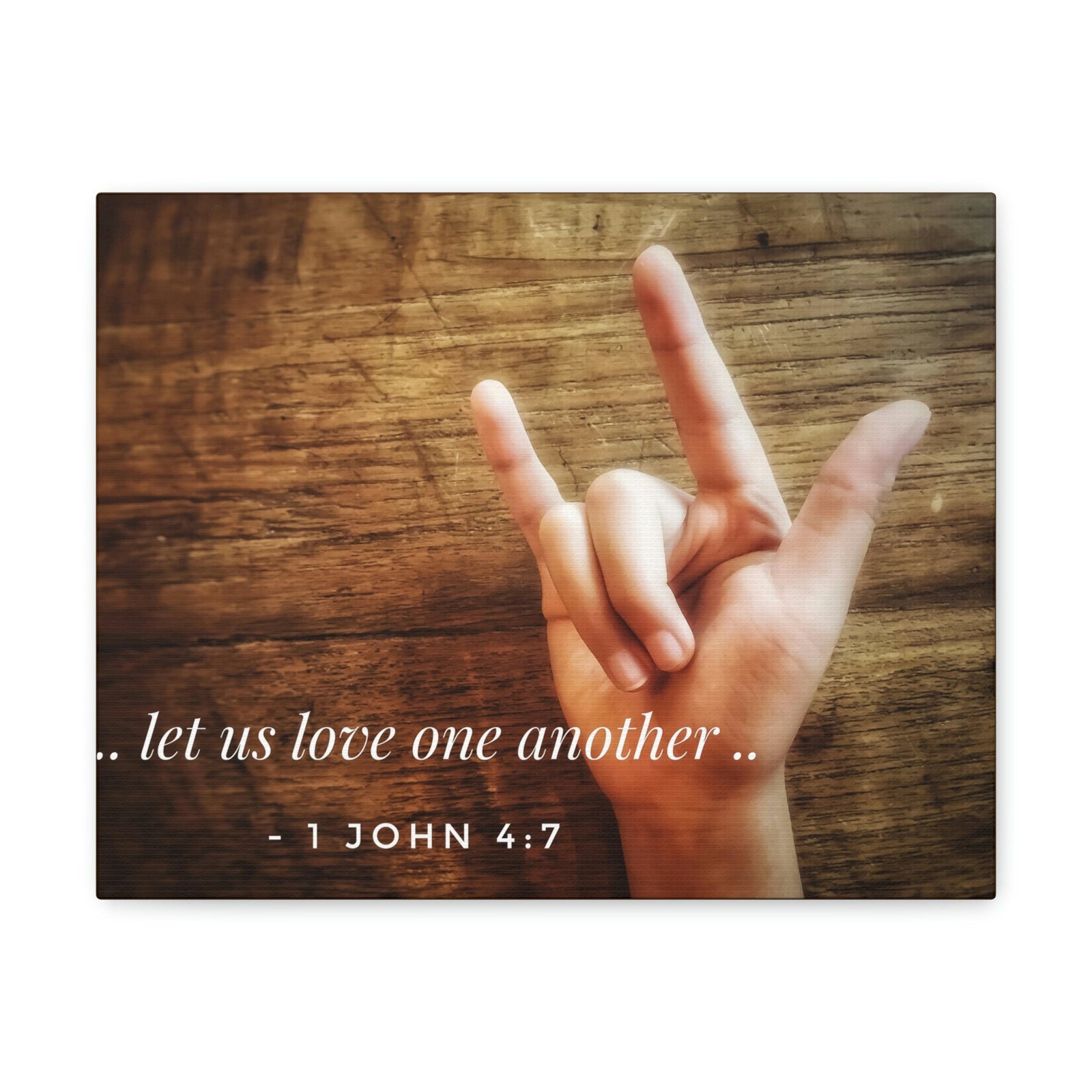 Scripture Walls Love One Another 1 John 4:7 Bible Verse Canvas Christian Wall Art Bible Verse Print Ready To Hang Unframed-Express Your Love Gifts