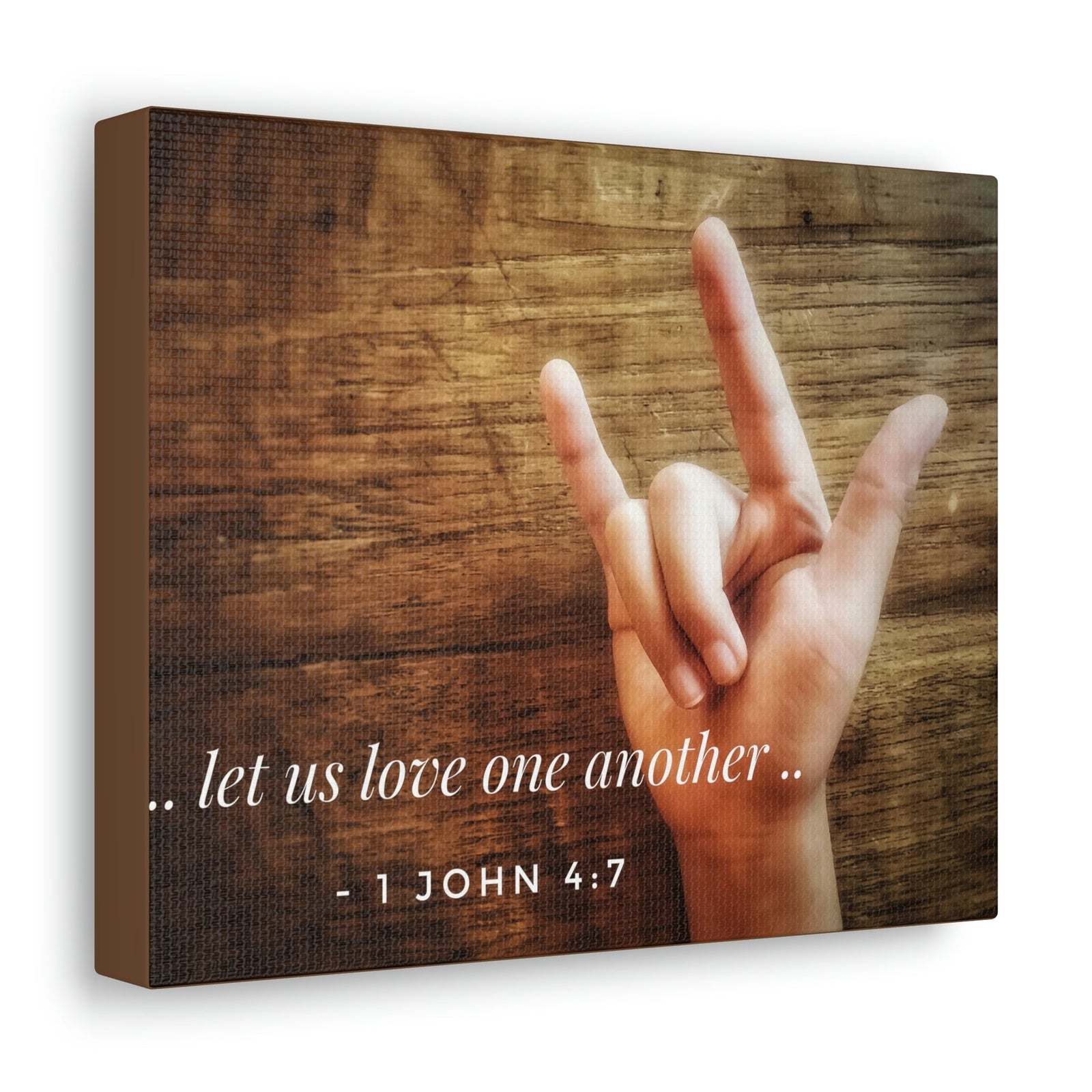 Scripture Walls Love One Another 1 John 4:7 Bible Verse Canvas Christian Wall Art Bible Verse Print Ready To Hang Unframed-Express Your Love Gifts