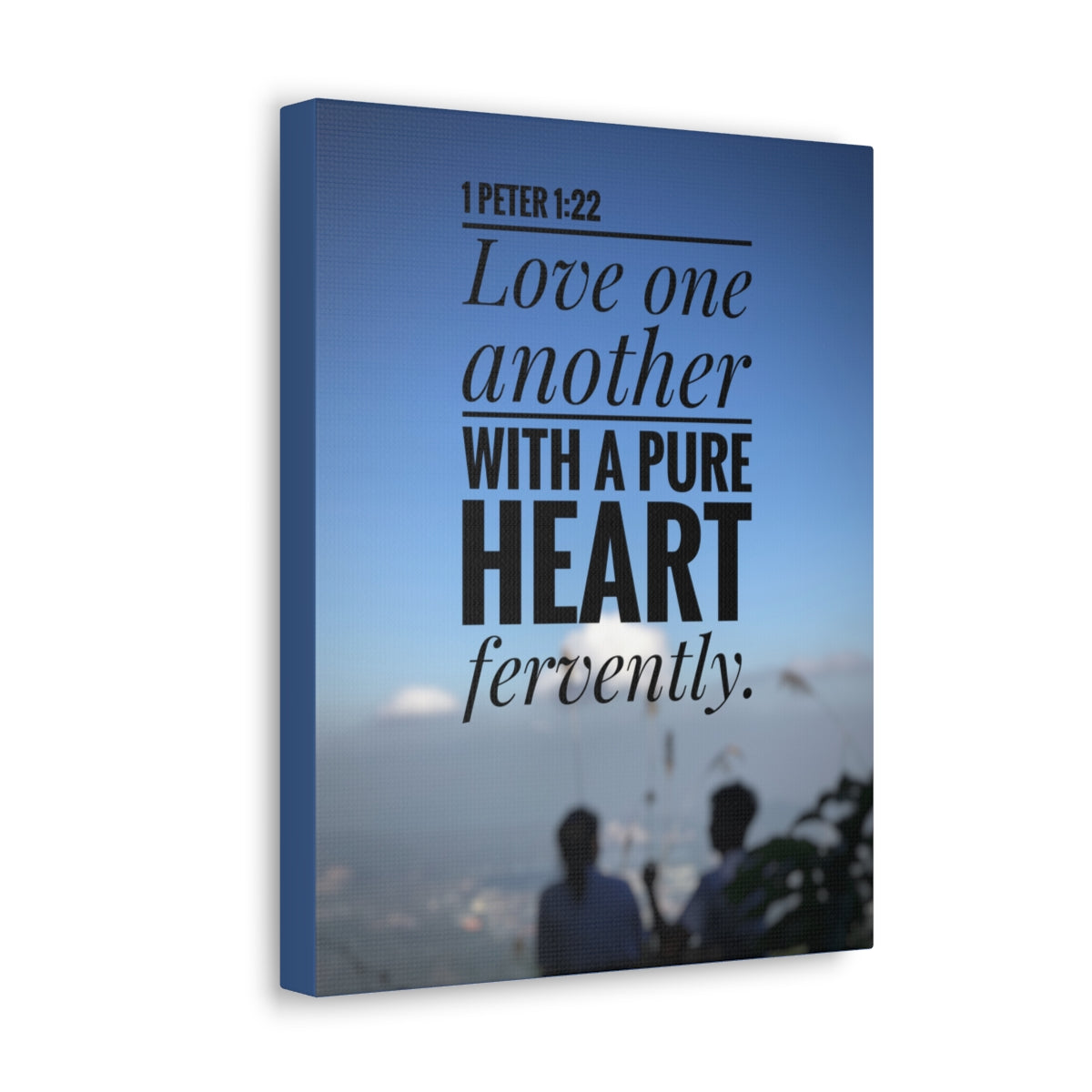 Scripture Walls Love One Another 1 Peter 1:22 Bible Verse Canvas Christian Wall Art Bible Verse Print Ready To Hang Unframed-Express Your Love Gifts