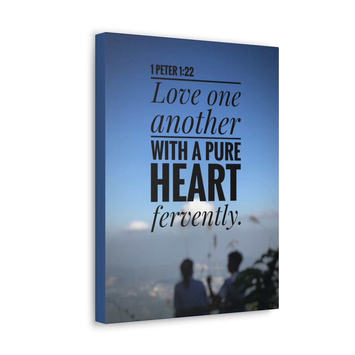 Scripture Walls Love One Another 1 Peter 1:22 Bible Verse Canvas Christian Wall Art Bible Verse Print Ready To Hang Unframed-Express Your Love Gifts