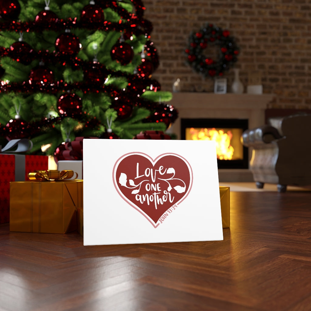 Scripture Walls Love One Another Heart John 13:34 Bible Verse Canvas Christian Wall Art Ready to Hang Unframed-Express Your Love Gifts