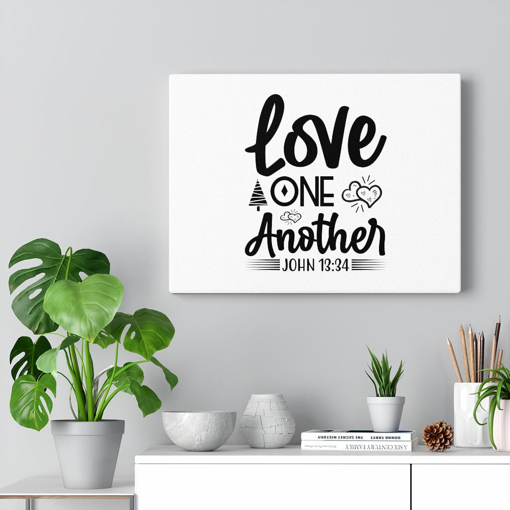 Scripture Walls Love One Another John 13:34 Bible Verse Canvas Christian Wall Art Ready to Hang Unframed-Express Your Love Gifts