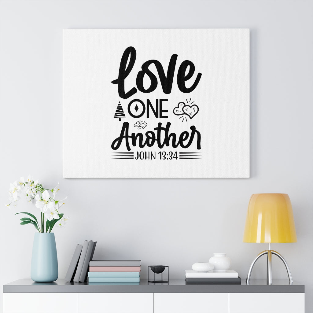 Scripture Walls Love One Another John 13:34 Bible Verse Canvas Christian Wall Art Ready to Hang Unframed-Express Your Love Gifts