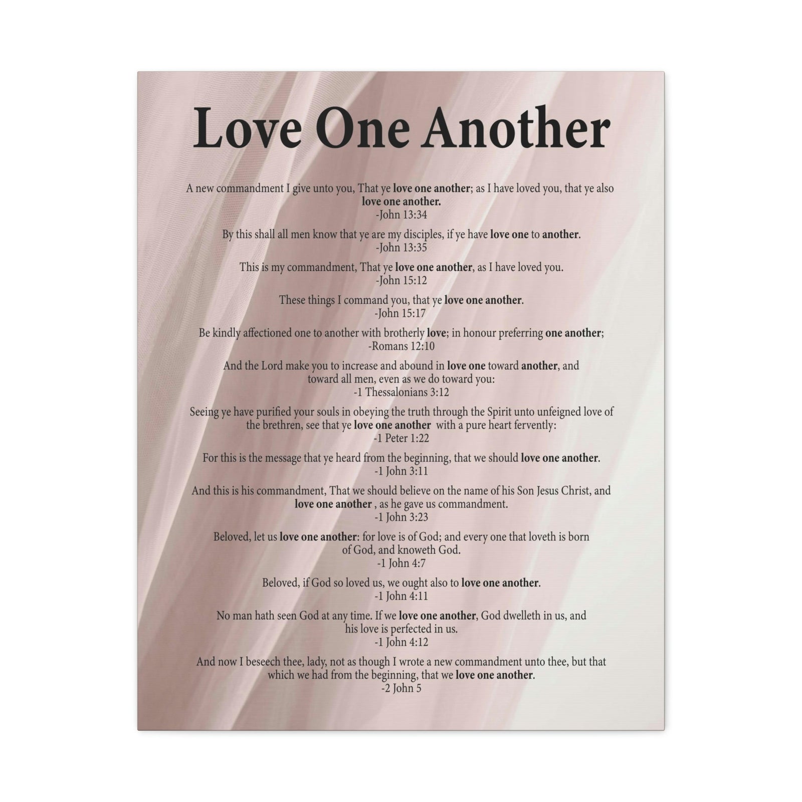 Scripture Walls Love One Another John 13:34 Christian Wall Art Ready to Hang Unframed-Express Your Love Gifts