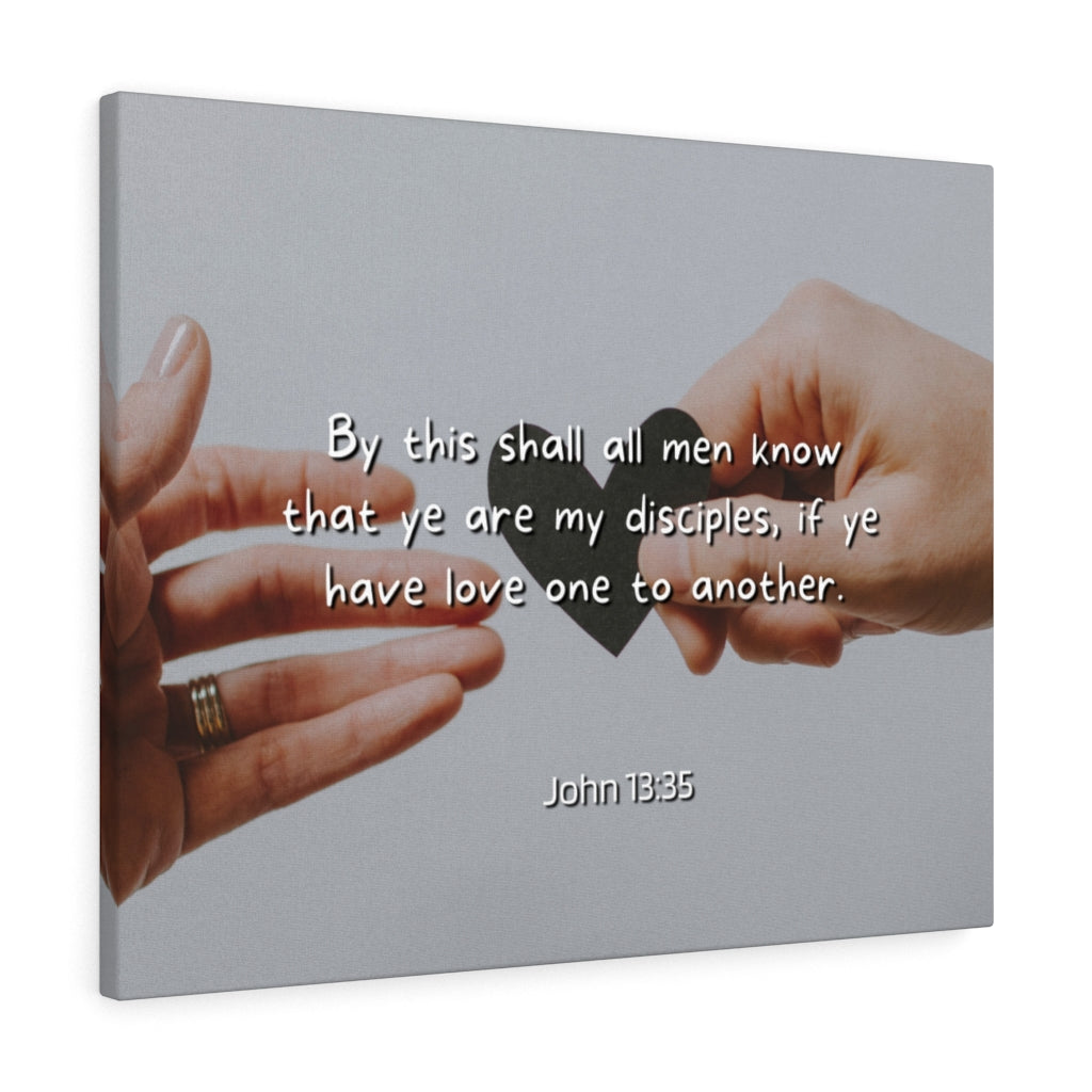 Scripture Walls Love One Another John 13:35 Bible Verse Canvas Christian Wall Art Ready to Hang Unframed-Express Your Love Gifts