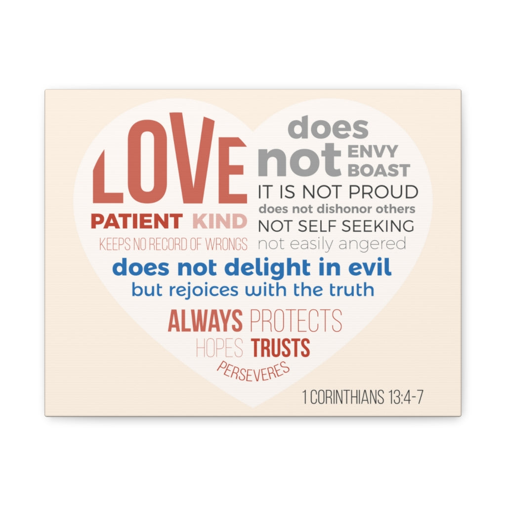 Scripture Walls Love Patient Kind 1 Corinthians 13:4-7 Christian Wall Art Bible Verse Print Ready To Hang Unframed-Express Your Love Gifts