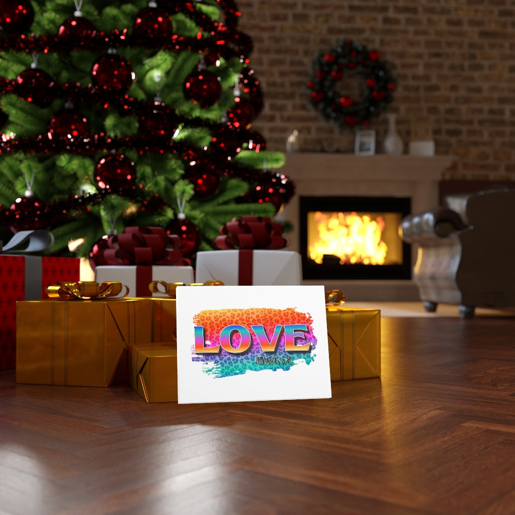 Scripture Walls Love Romans 5:8 Bible Verse Canvas Christian Wall Art Ready to Hang Unframed-Express Your Love Gifts