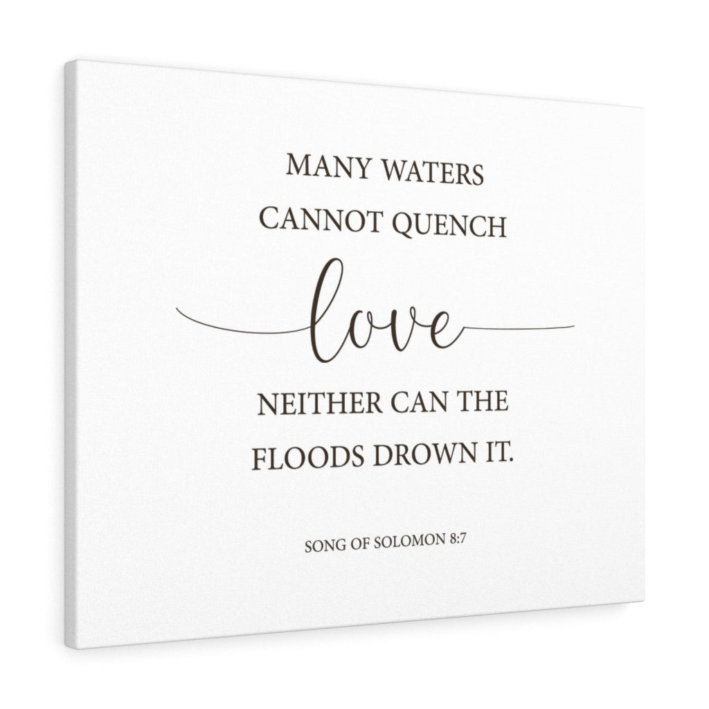 Scripture Walls Love Song Of Solomon 8:7 Bible Verse Canvas Christian Wall Art Ready to Hang Unframed-Express Your Love Gifts