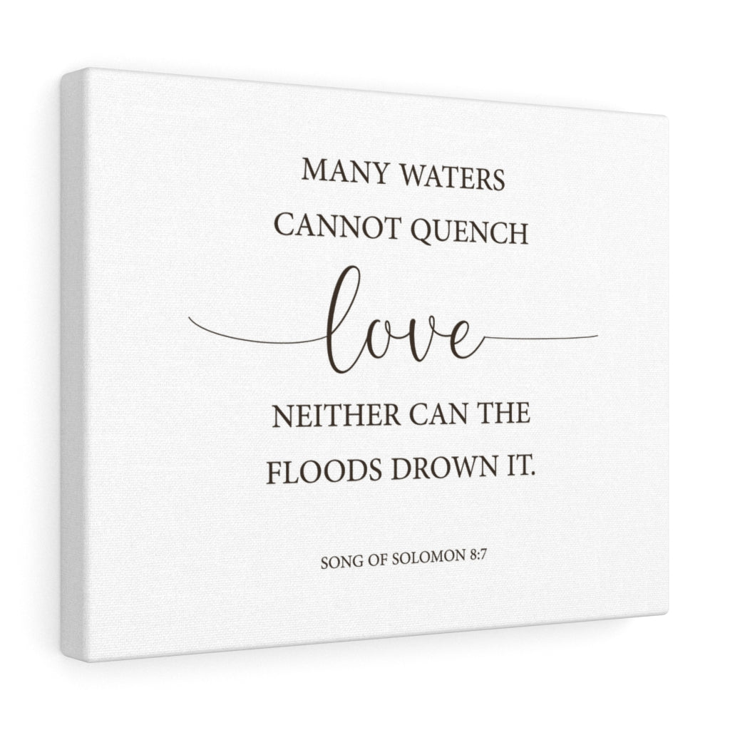 Scripture Walls Love Song Of Solomon 8:7 Bible Verse Canvas Christian Wall Art Ready to Hang Unframed-Express Your Love Gifts