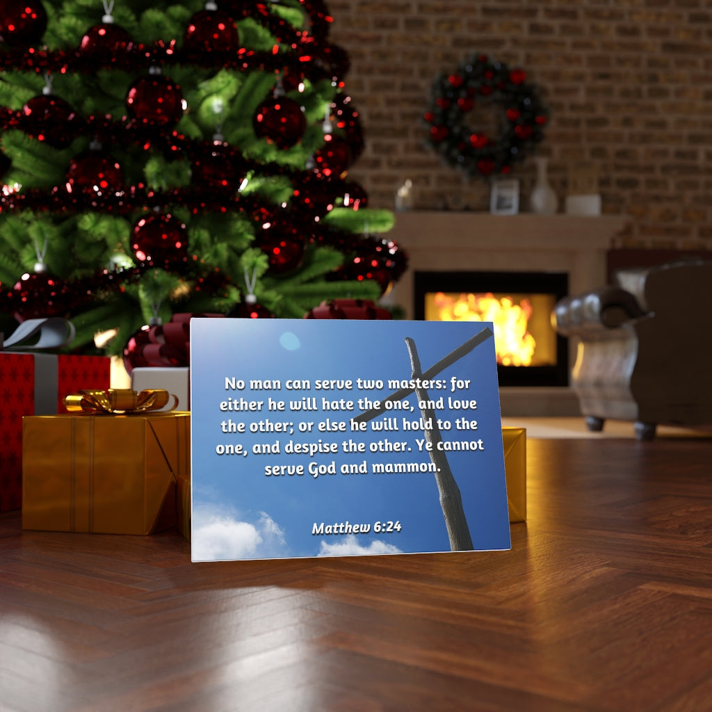 Scripture Walls Love The Other Matthew 6:24 Bible Verse Canvas Christian Wall Art Ready to Hang Unframed-Express Your Love Gifts