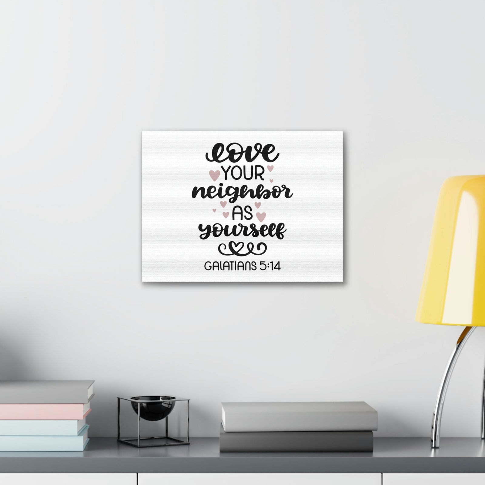 Scripture Walls Love Your Neighbor Galatians 5:14 Hearts Christian Wall Art Bible Verse Print Ready to Hang Unframed-Express Your Love Gifts