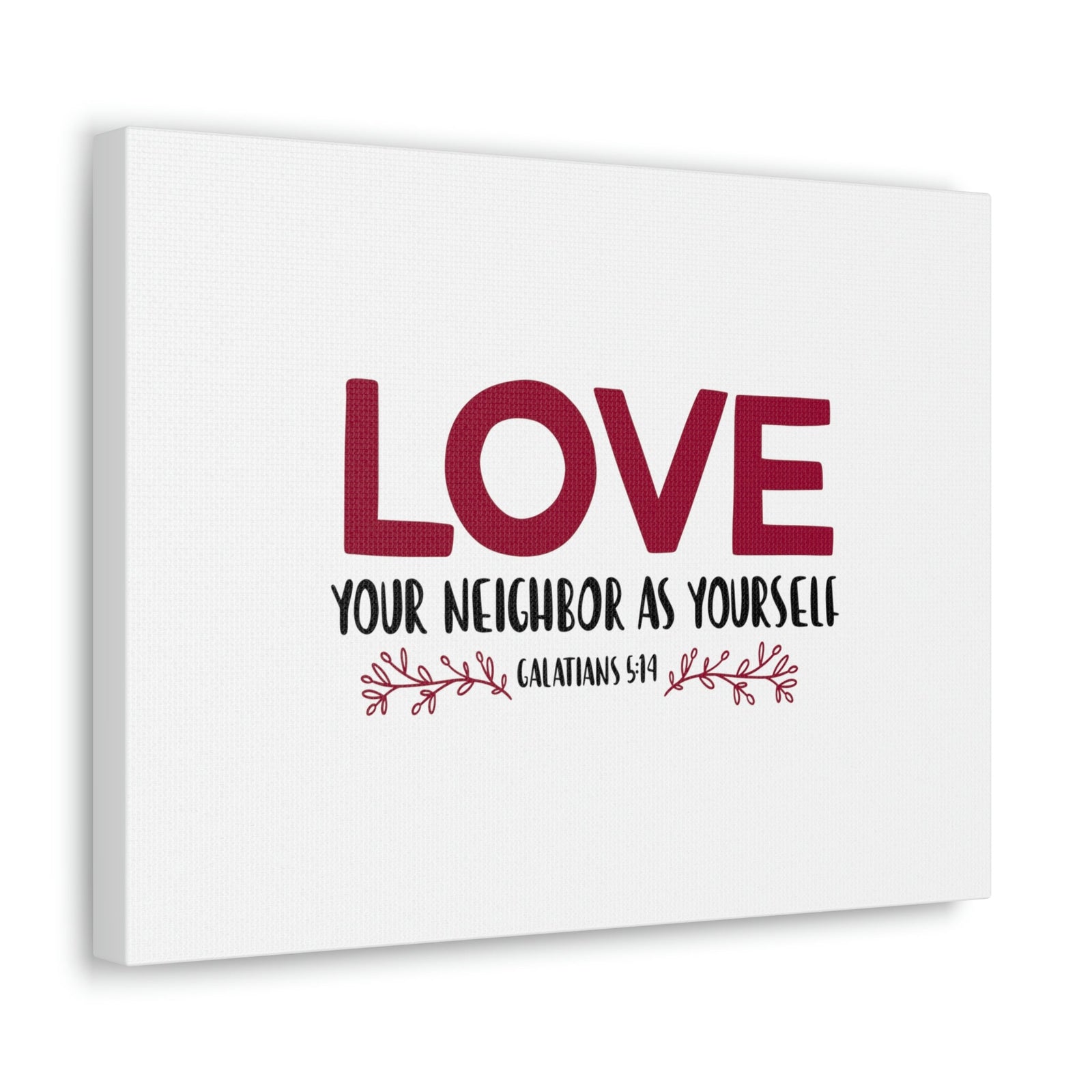 Scripture Walls Love Your Neighbor Galatians 5:14 Red Christian Wall Art Bible Verse Print Ready to Hang Unframed-Express Your Love Gifts