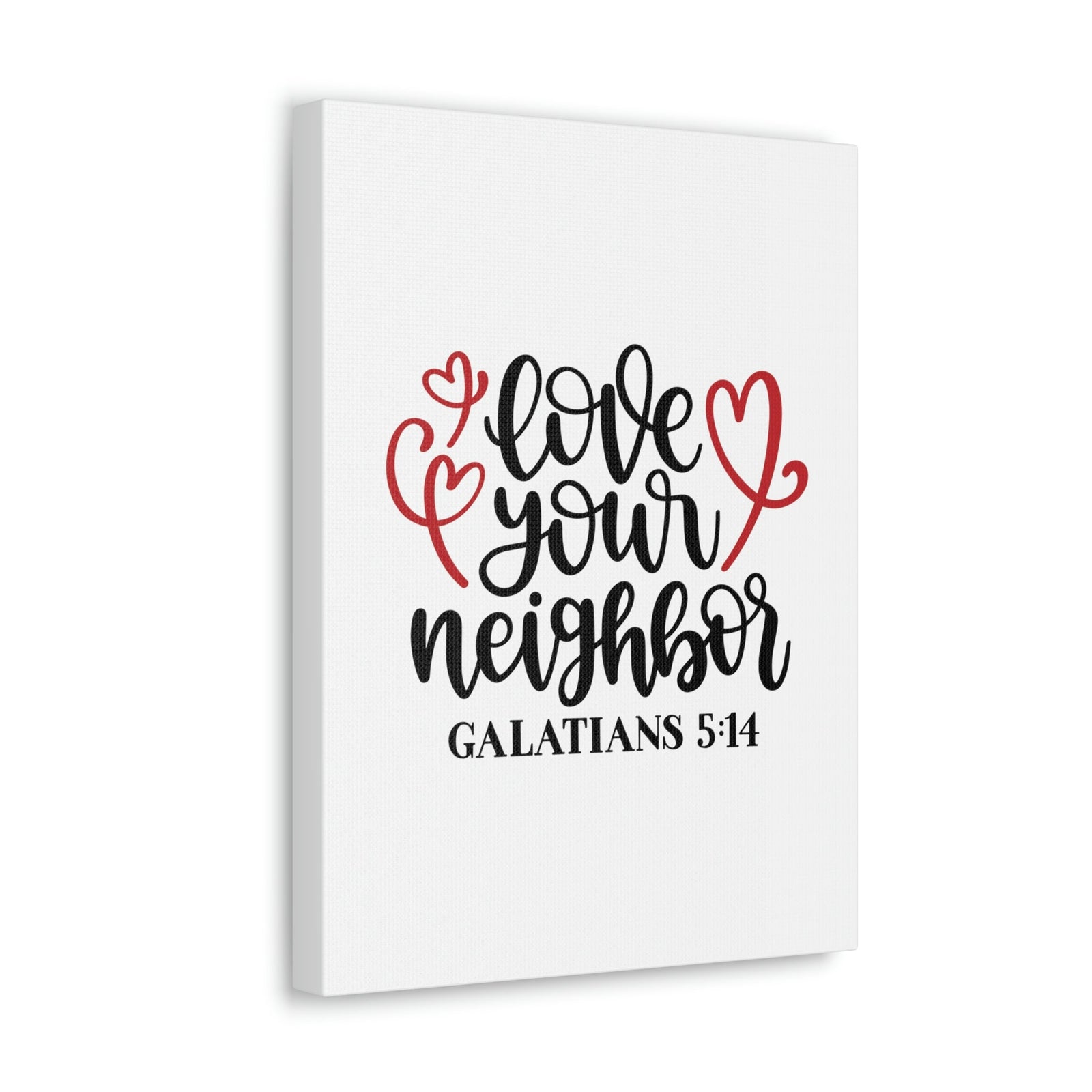 Scripture Walls Love Your Neighbor Galatians 5:14 Red Heart Christian Wall Art Bible Verse Print Ready to Hang Unframed-Express Your Love Gifts