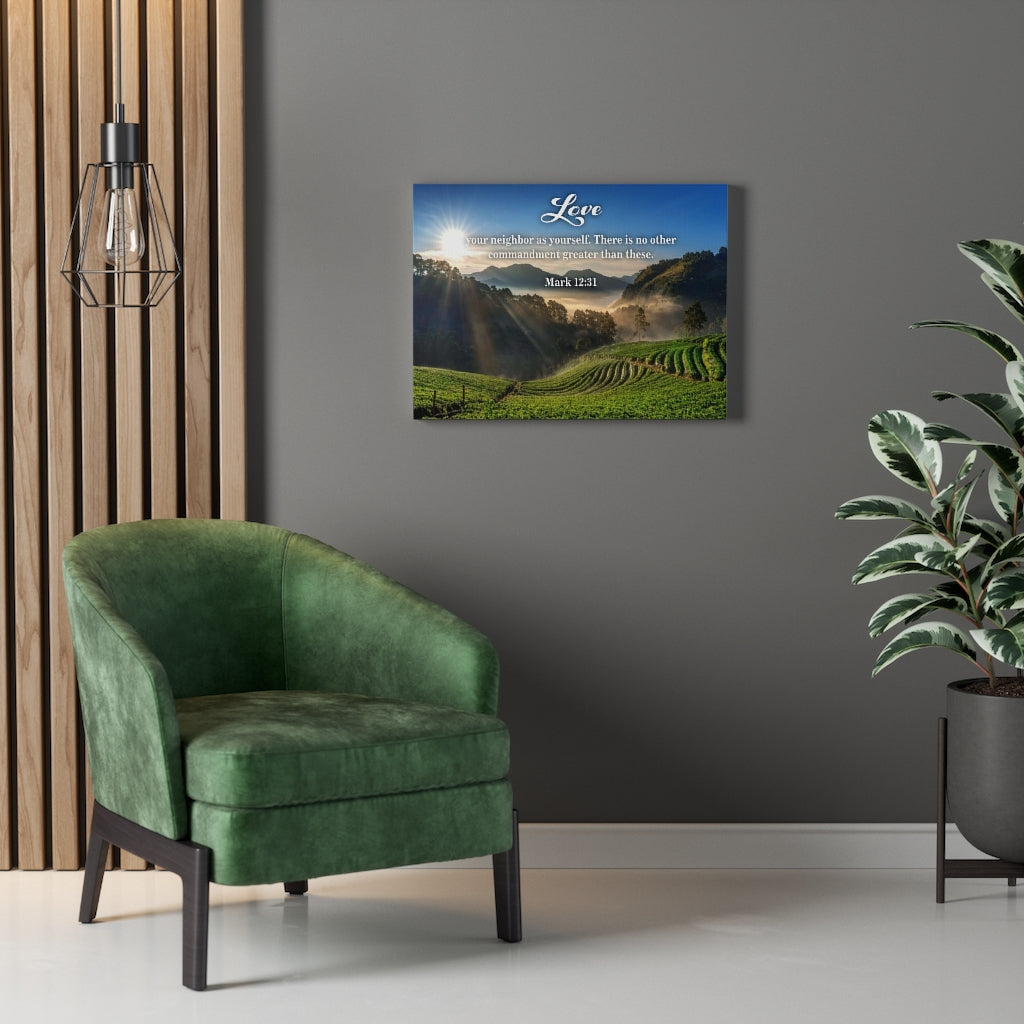 Scripture Walls Love Your Neighbor Mark 12:31 Christian Home Decor Bible Art Unframed-Express Your Love Gifts