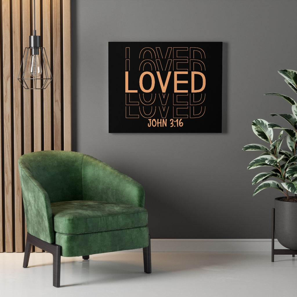 Scripture Walls Loved More John 3:16 Bible Verse Canvas Christian Wall Art Ready to Hang Unframed-Express Your Love Gifts