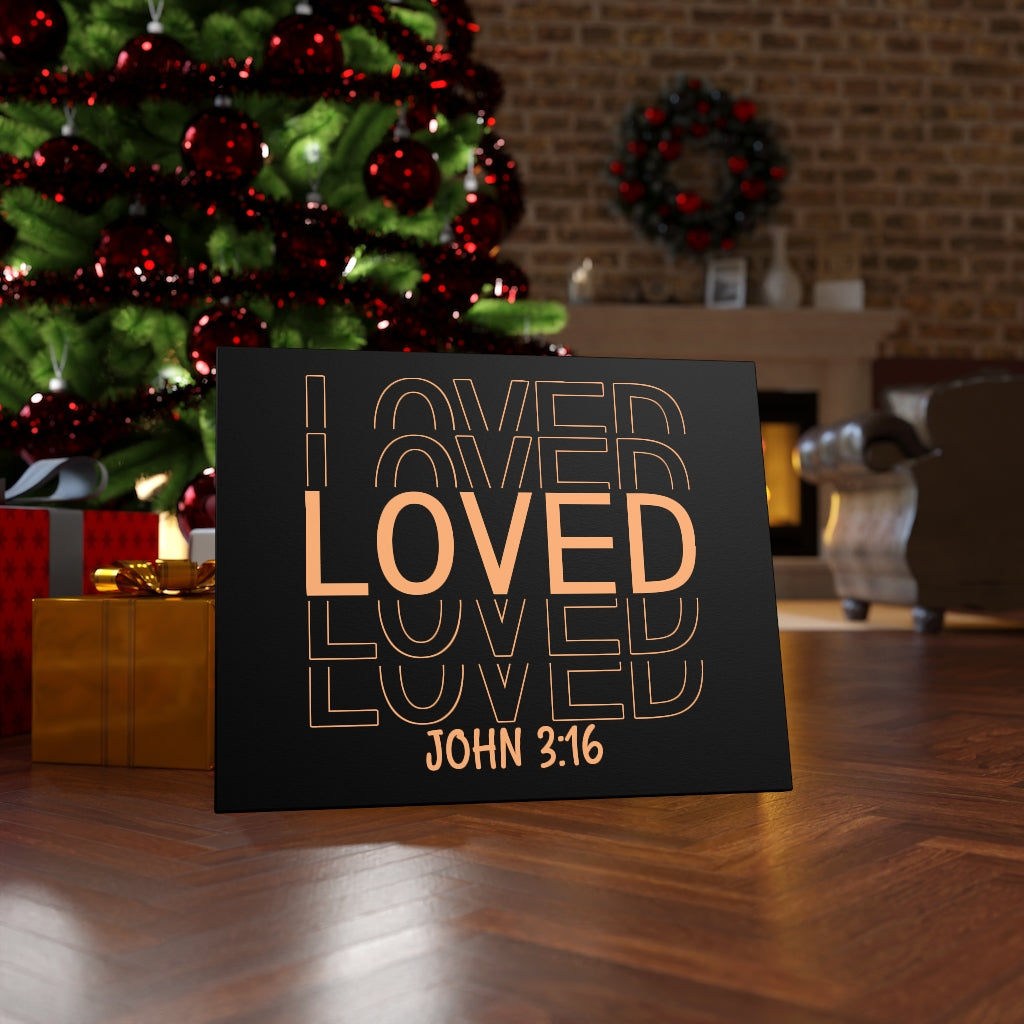 Scripture Walls Loved More John 3:16 Bible Verse Canvas Christian Wall Art Ready to Hang Unframed-Express Your Love Gifts