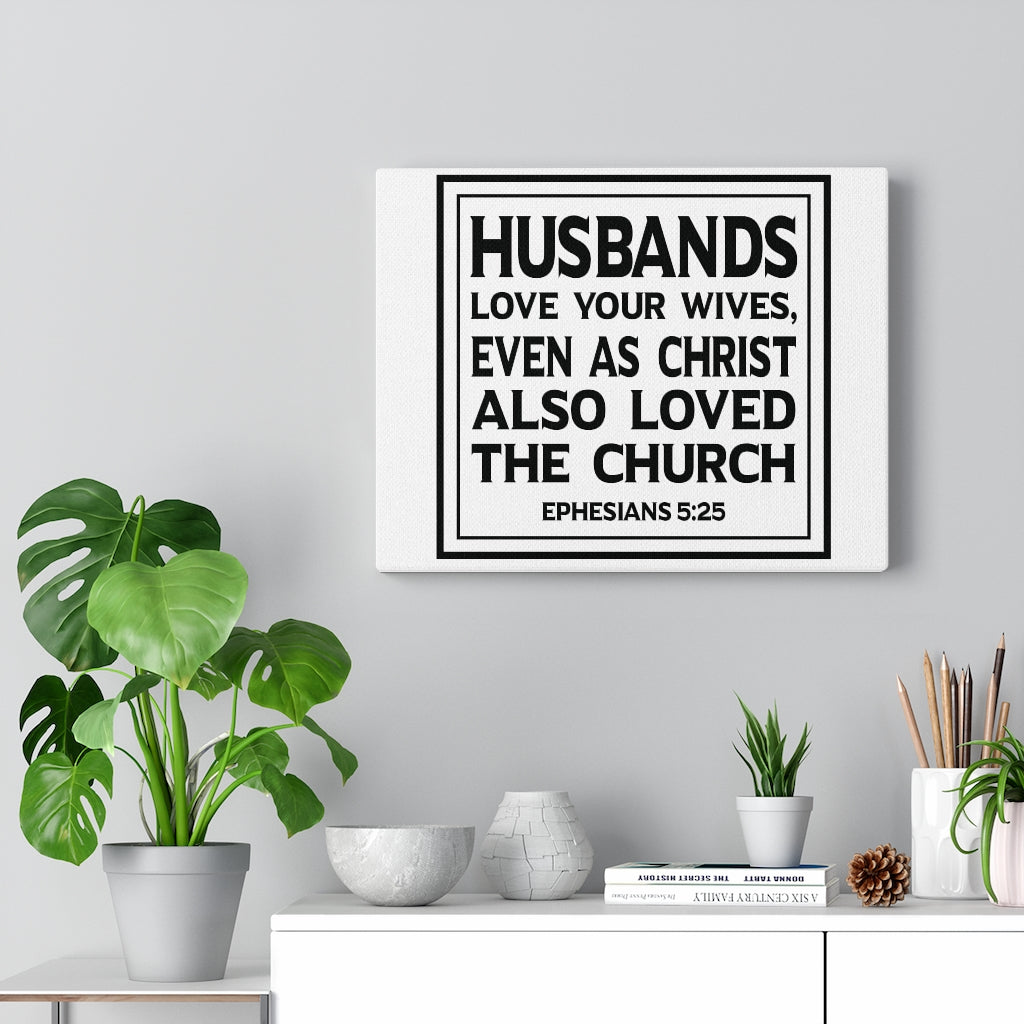Scripture Walls Loved The Church Ephesians 5:25 Bible Verse Canvas Christian Wall Art Ready to Hang Unframed-Express Your Love Gifts