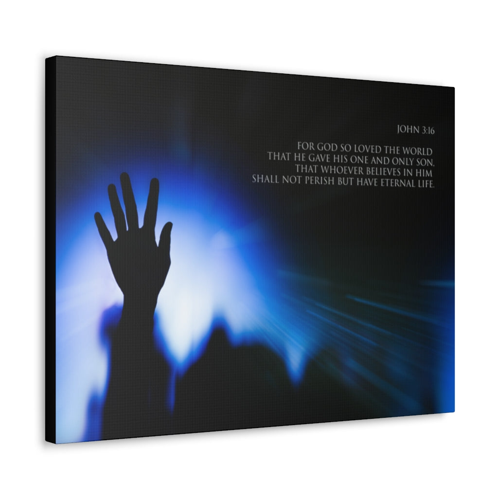 Scripture Walls Loved The World John 3:16 Bible Verse Canvas Christian Wall Art Ready to Hang Unframed-Express Your Love Gifts