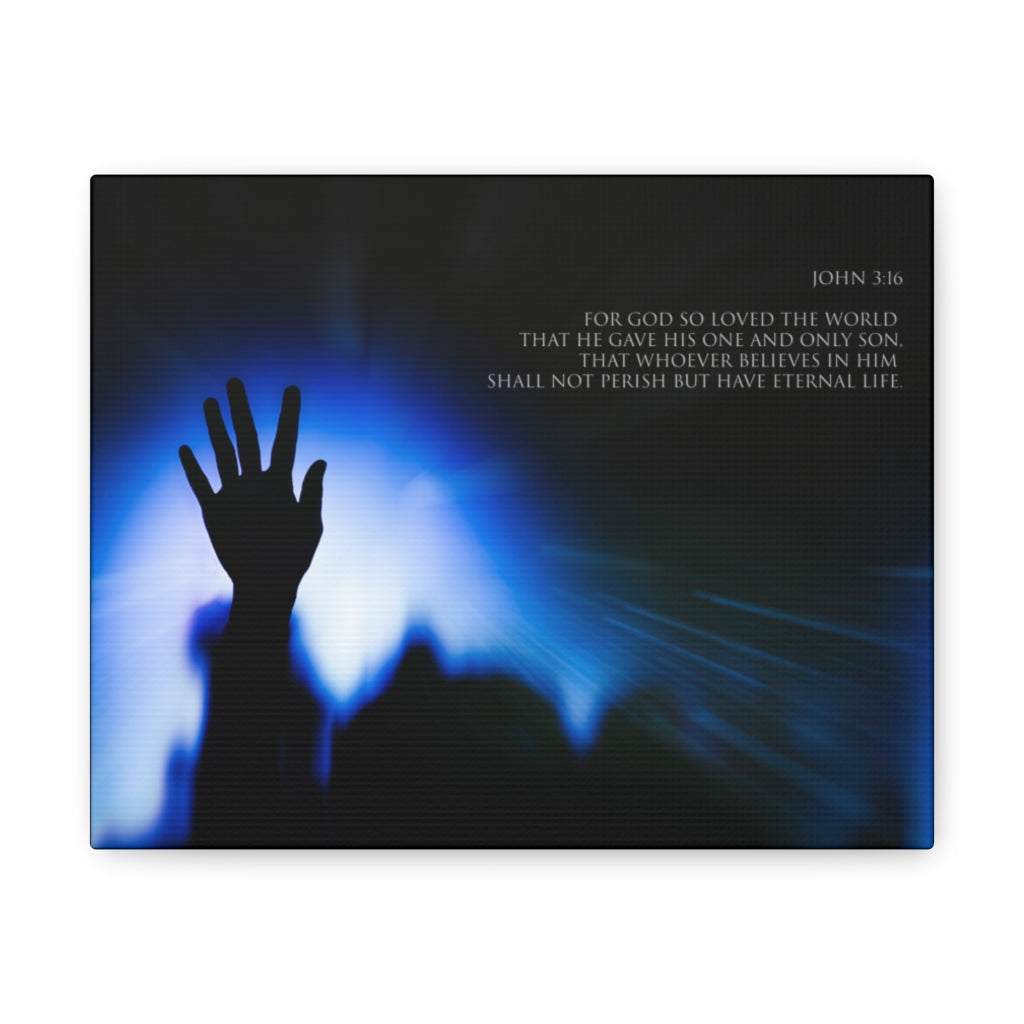 Scripture Walls Loved The World John 3:16 Bible Verse Canvas Christian Wall Art Ready to Hang Unframed-Express Your Love Gifts