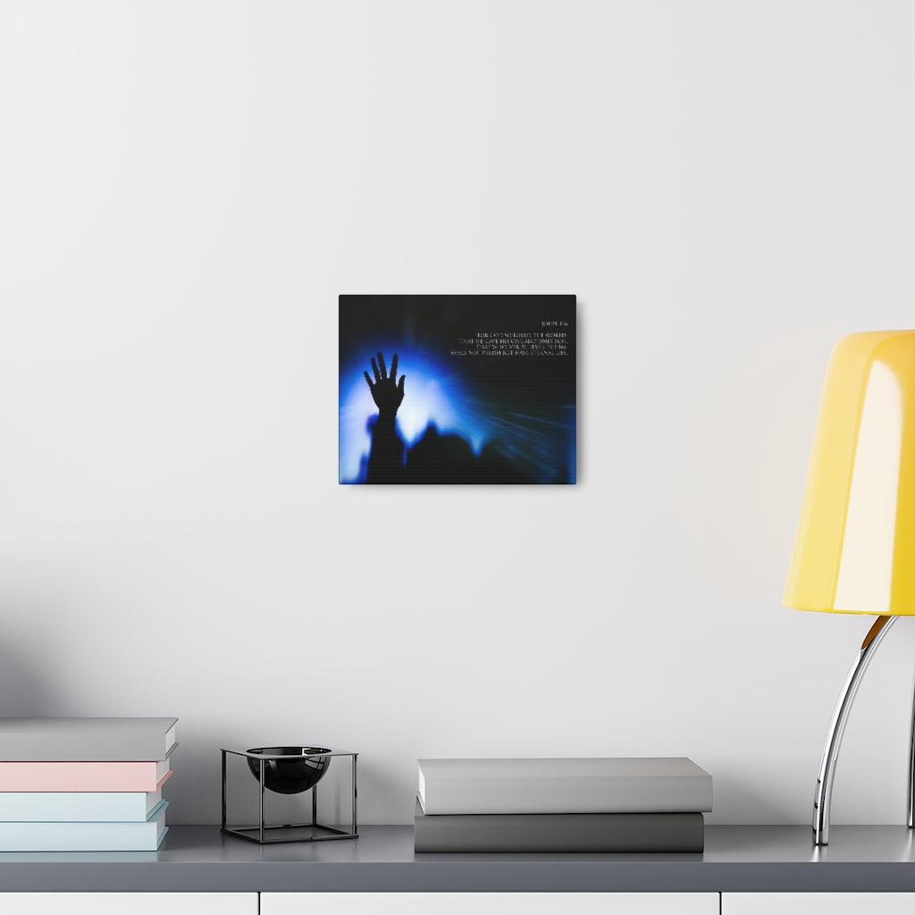 Scripture Walls Loved The World John 3:16 Bible Verse Canvas Christian Wall Art Ready to Hang Unframed-Express Your Love Gifts