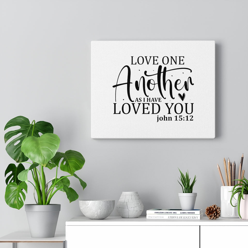 Scripture Walls Loved You John 15:12 Bible Verse Canvas Christian Wall Art Ready to Hang Unframed-Express Your Love Gifts