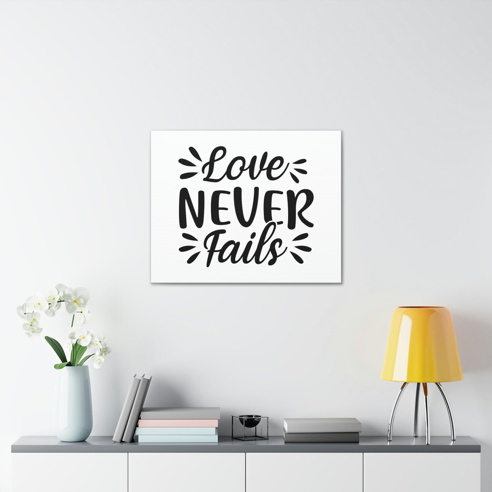 Scripture Walls Lover Never Fails 1 John 4:16 Christian Wall Art Print Ready to Hang Unframed-Express Your Love Gifts