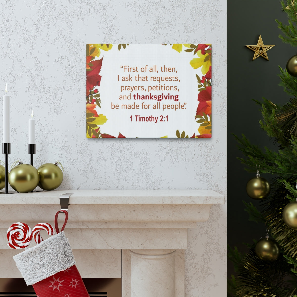 Scripture Walls Made For All People 1 Timothy 2:1 Bible Verse Canvas Christian Wall Art Ready to Hang Unframed-Express Your Love Gifts