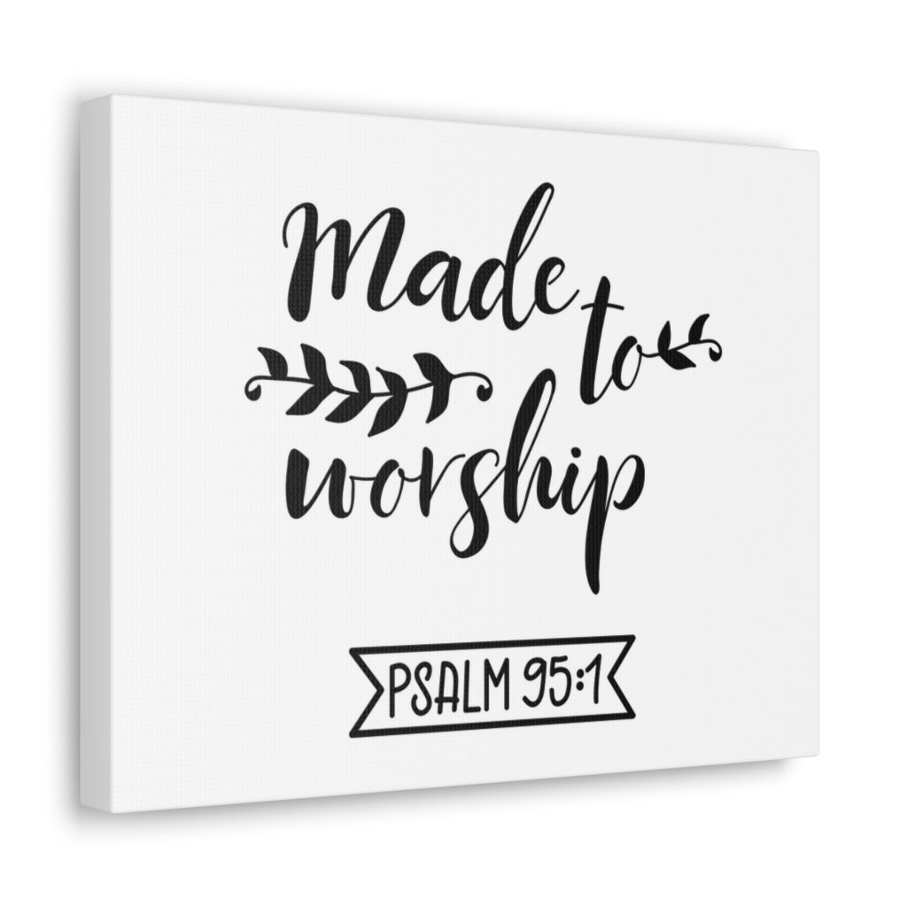 Scripture Walls Made To Worship Psalm 95:1 Bible Verse Canvas Christian Wall Art Ready To Hang Unframed-Express Your Love Gifts