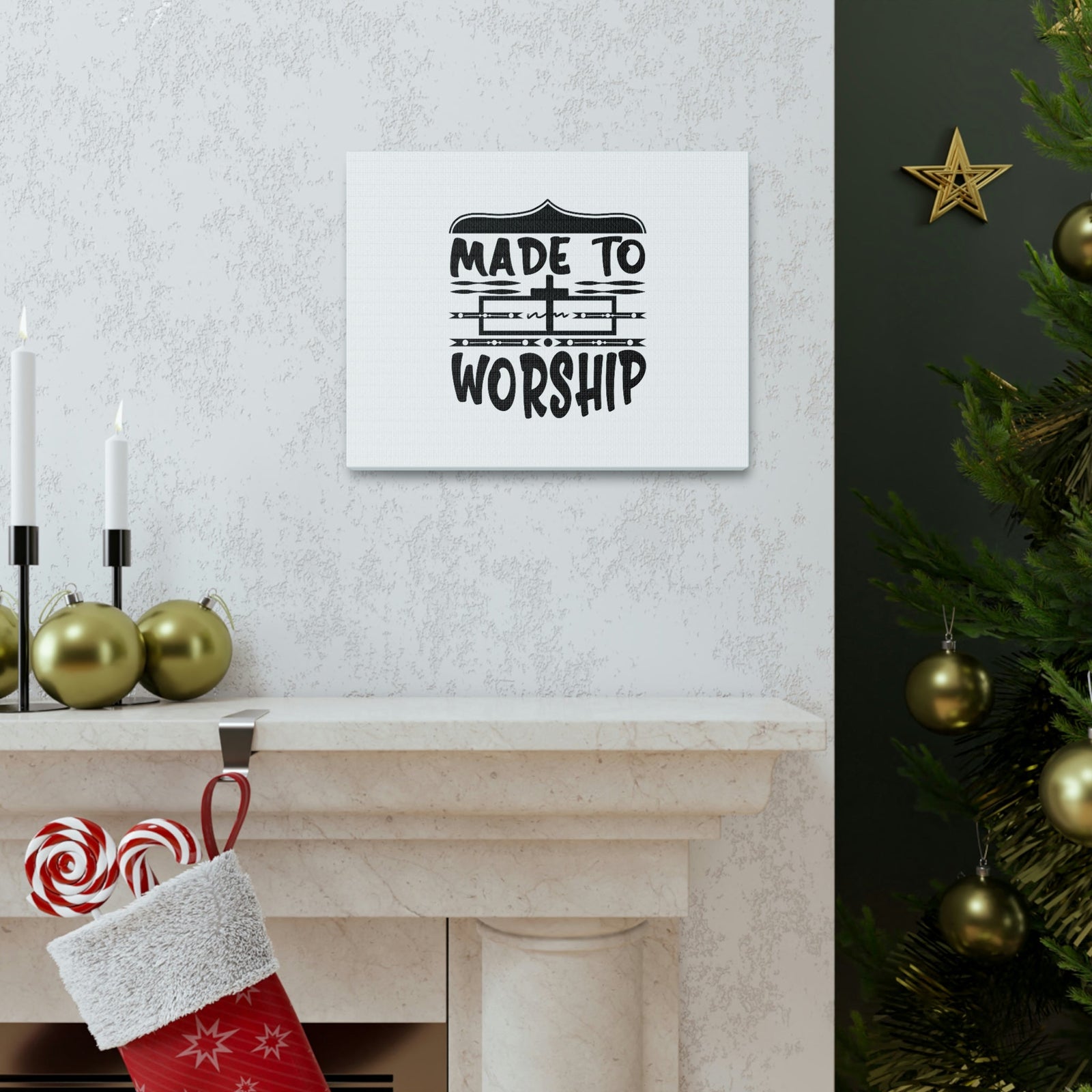 Scripture Walls Made To Worship Revelation 4:11 White Christian Wall Art Bible Verse Print Ready to Hang Unframed-Express Your Love Gifts